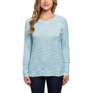 Champion Life Womens Long-Sleeve Blue Top XXL Lightweight Casual Wear